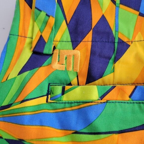 Loudmouth Golf Pants Womens 2 All Over Print Geometric Crop Capri AOP Golf Artsy - Picture 8 of 14